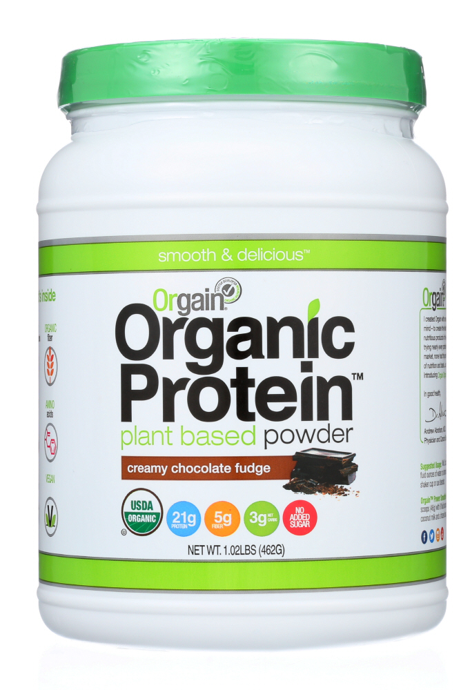 ORGAIN: Protein Powder Chocolate Fudge, 1.02 lb - 0851770003919