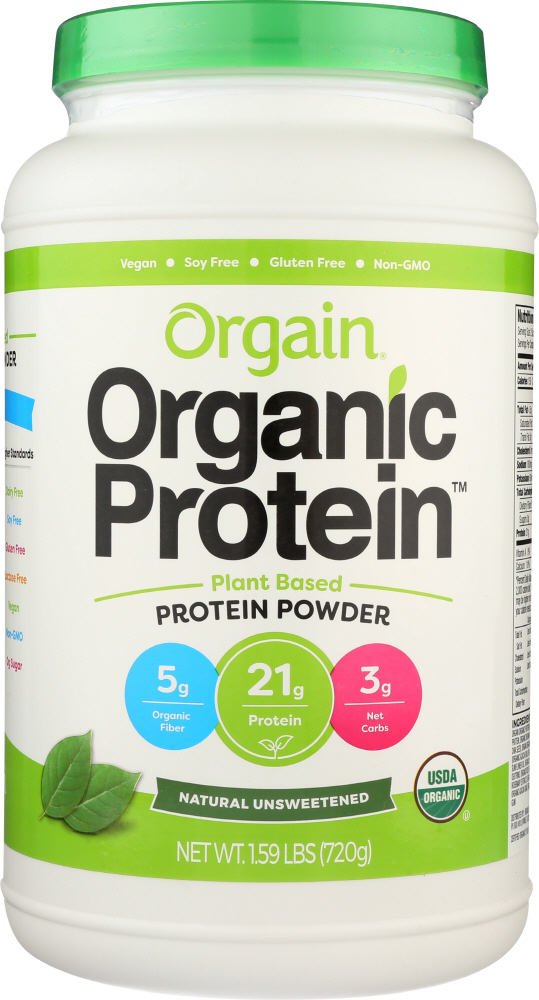 ORGAIN: Organic Unsweetened Protein Powder, 1.59 lb - 0851770006033