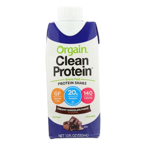 Orgain Organic Protein Shakes - Creamy Chocolate Fudge - Case Of 12 - 11 Fl Oz. - 0851770006064