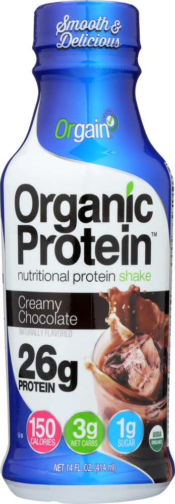 ORGAIN: Ready to Drink Creamy Chocolate Shake, 14 oz - 0851770006231