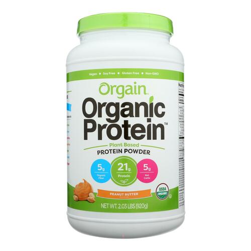ORGAIN: Organic Peanut Butter Protein Powder, 2.03 lb - 0851770006620