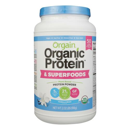 ORGAIN: Organic Protein & Superfoods Vanilla Bean Powder, 2.02 lb - 0851770006859