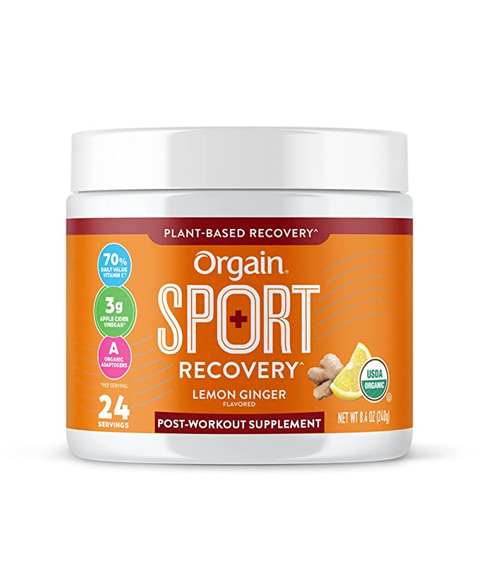  Orgain Lemonade Sport Recovery Post-Workout Powder - Made with Apple Cider Vinegar, Turmeric, Ginger, and Ashwaganda, Gluten Free, Non-GMO, Vegan, Dairy and Soy Free - 0.53 lbs (Packaging May Vary)  - 851770007627