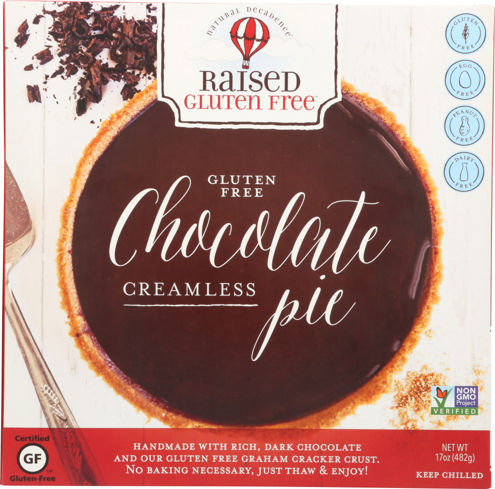 NATURAL DECADENCE: 8-inch Chocolate Creamless Pie, 17 oz - 0851838006043