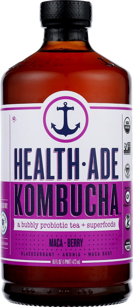 HEALTH ADE: Maca-Berry Kombucha, 16 oz - 0851861006041