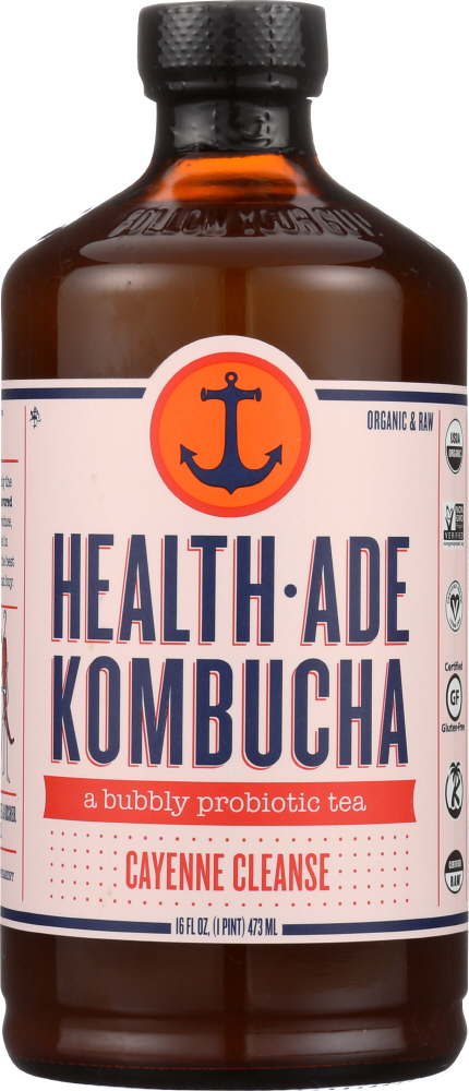 HEALTH ADE: Cayenne Cleanse Kombucha, 16 oz - 0851861006102