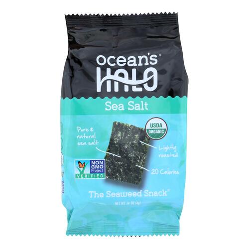 Ocean's Halo Seaweed, Sea Salt Snack - Case Of 12 - .14 Oz - 851899005399