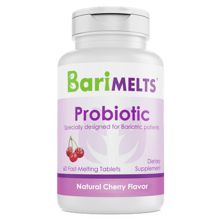 BariMelts Probiotic Dissolvable Bariatric Vitamins Natural Cherry Flavor 60 Fast Melting Tablets - 851989007326