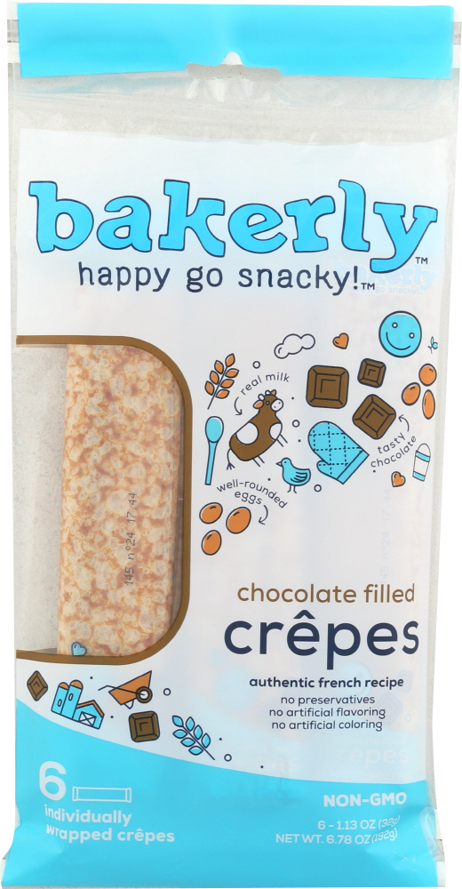 BAKERLY: Crepes Chocolate Filled, 6.78 oz - 0852160006039