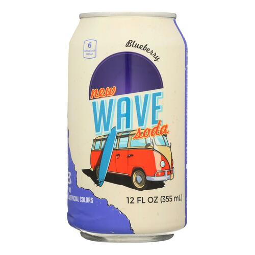 Wave Soda Blueberry Beverage - Case Of 12 - 12 Fz - 852201007117