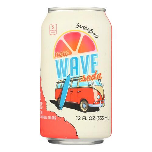 New Wave Soda's Grapefruit Soda - Case Of 12 - 12 Fz - 852201007131
