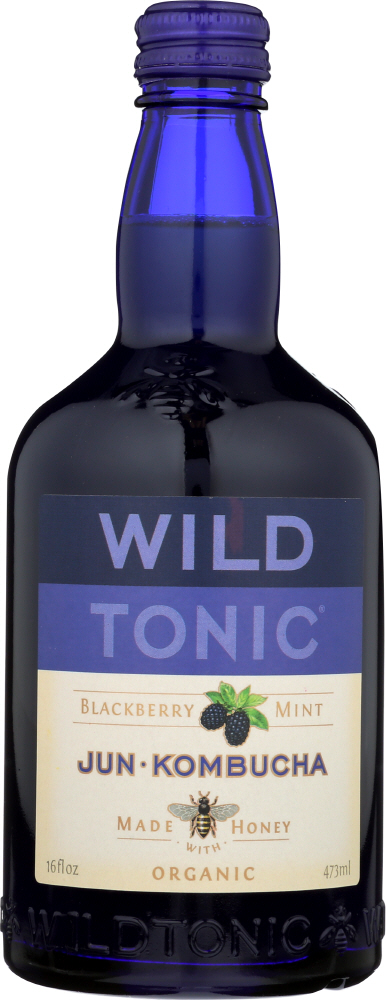 Wild Tonic, Organic Jun-Kombucha, Blackberry & Mint - 852288006508