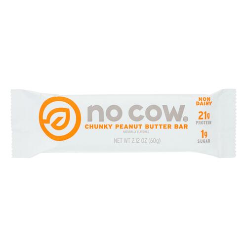 NO COW BAR: Protein Bar Chunky Peanut Butter, 2.12 oz - 0852346005009