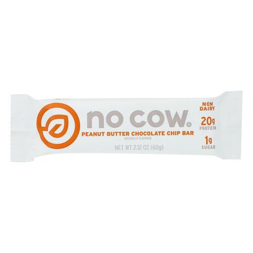NO COW BAR: Peanut Butter Chocolate Chip Bar, 60 gm - 0852346005030