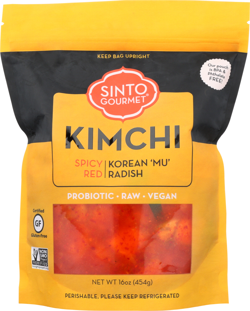 SINTO GOURMET: Spicy Red Radish Kimchi, 16 oz - 0852375003021