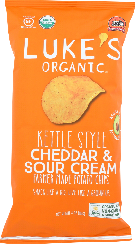 Cheddar & Sour Cream Kettle Style Potato Chips, Cheddar & Sour Cream - 852406003198