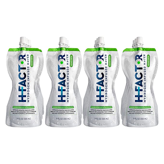 H Factor Flavored Hydrogen Water - Pure Infused Drinking Water for Natural Pre Or Post Workout Recovery, Molecular Hydrogen Supports Athletic Performance, Delivers Antioxidants (Honeydew, 12 Count)… - 852427006420