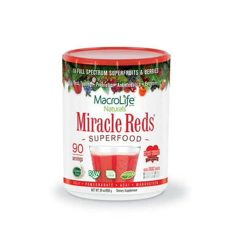 Macrolife Naturals miracle reds superfood powder 1.9 lb - 852434001081