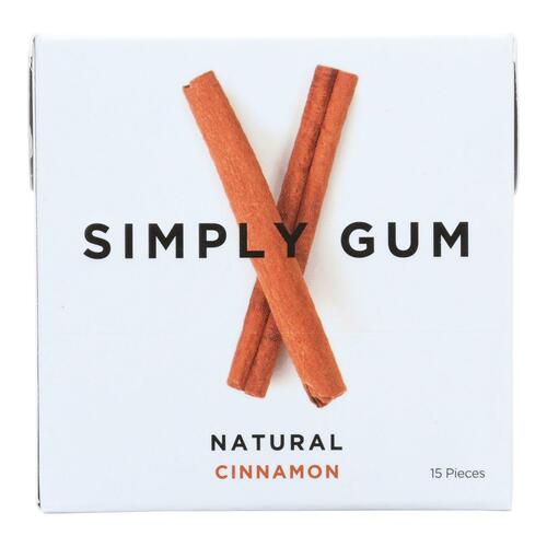 SIMPLYGUM: Natural Cinnamon Gum, 15 pc - 0852466006009