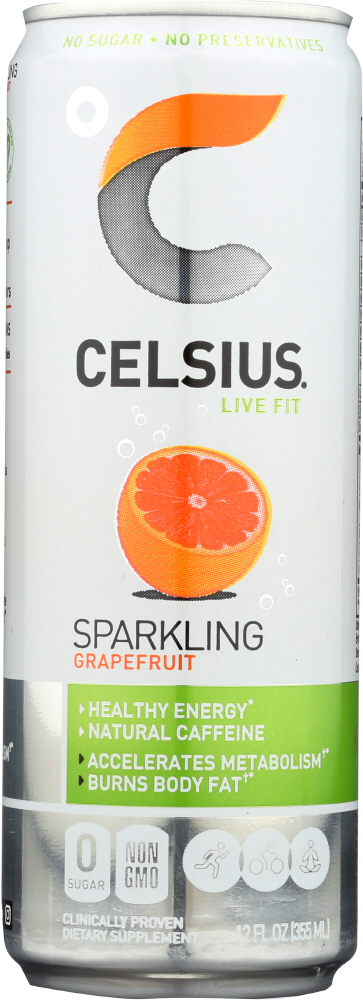 CELSIUS: Beverage Sparkling Grapefruit, 12 oz - 0852481007128