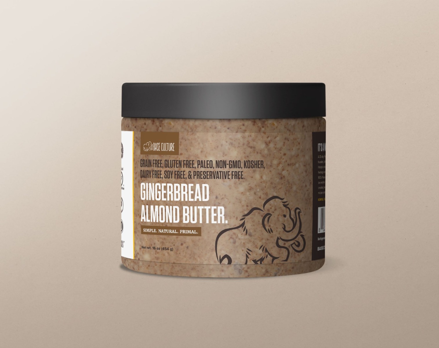 BASE CULTURE: Almond Butter Gingerbread, 16 oz - 0852537005351