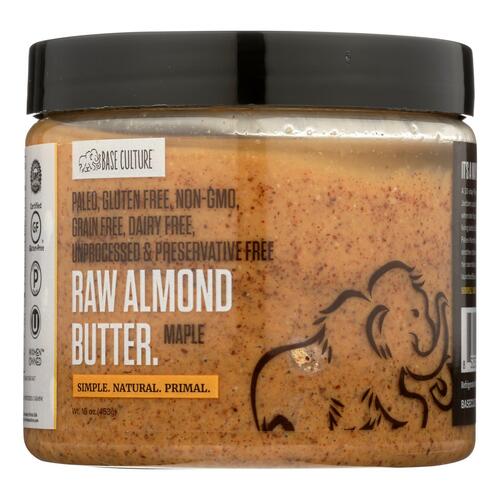 Base Culture Almond Butter - Maple - Case Of 6 - 16 Oz. - 0852537005382
