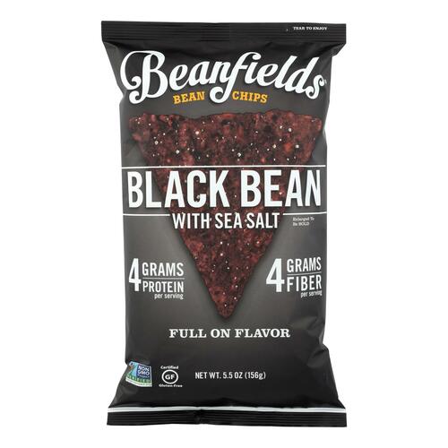 BEANFIELDS: Black Bean and Sea Salt Chips, 5.5 oz - 0852565003220