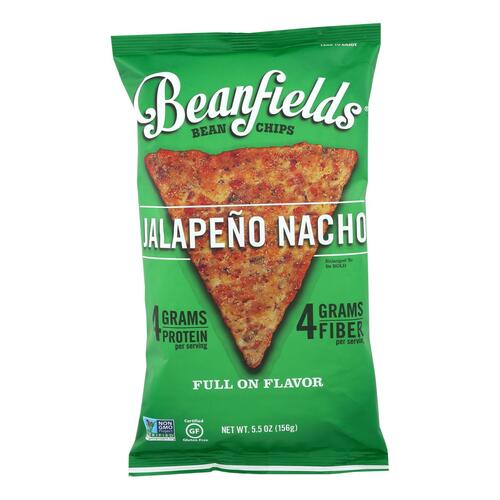 Beanfields - Bean And Rice Chips - Jalapeño Nacho - Case Of 6 - 5.5 Oz - 0852565003305