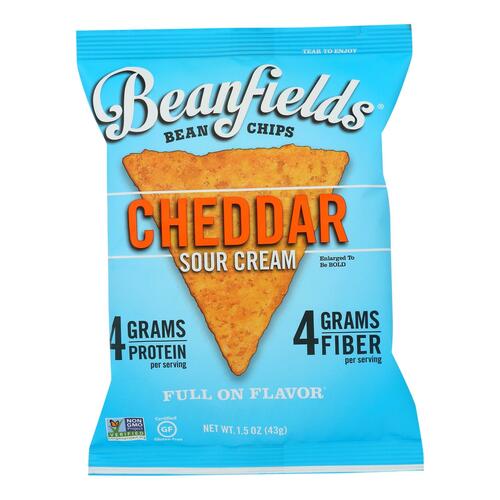 BEANFIELDS: Cheddar Sour Cream Bean Chips, 1.5 oz - 0852565003565