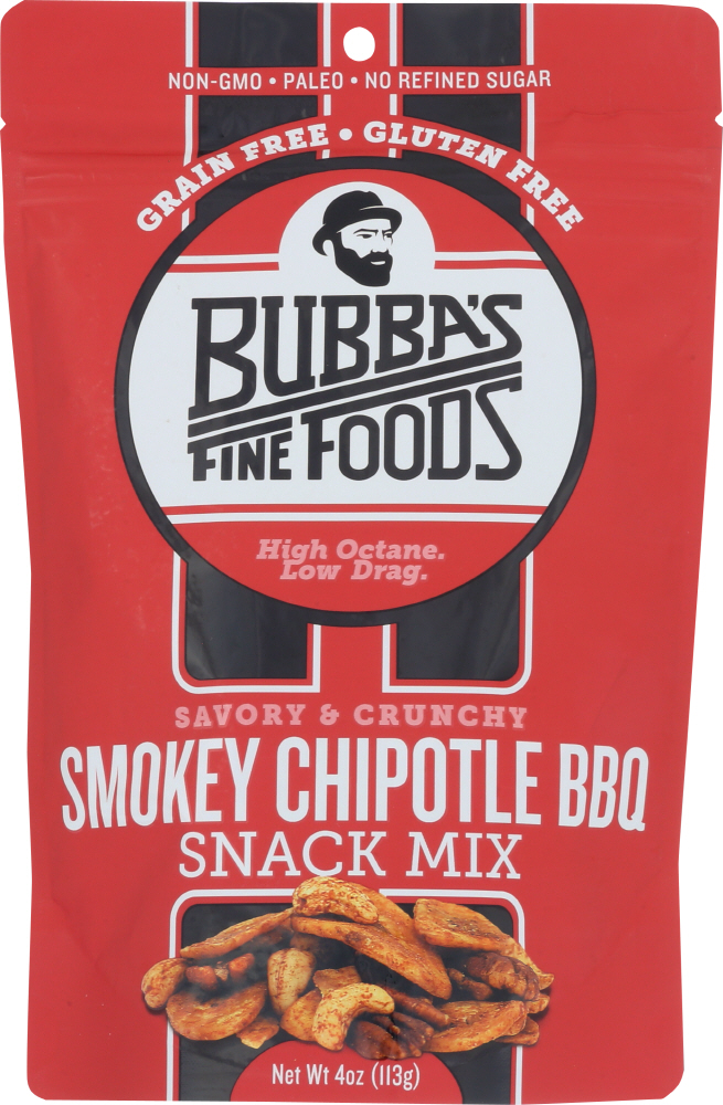 BUBBAS FINE FOODS: Mix Snack Smokey Chipotle, 4 oz - 0852616008013