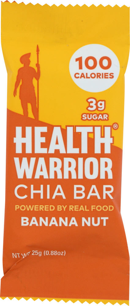HEALTH WARRIOR: Banana Nut Chia Bar, 0.88 oz - 0852684003118