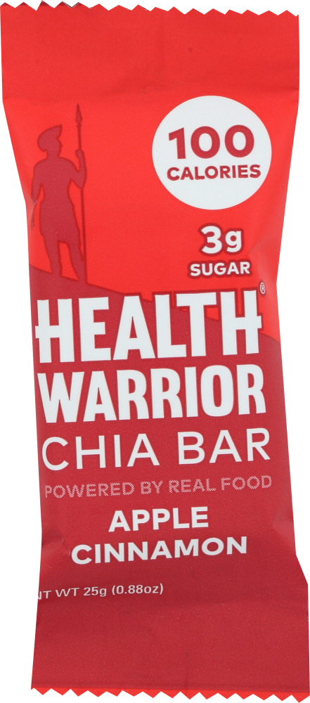 HEALTH WARRIOR: Apple Cinnamon Chia Bar, 0.88 oz - 0852684003156