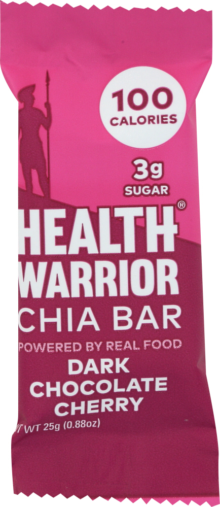 HEALTH WARRIOR: Dark Chocolate Cherry Chia Bar, 0.88 oz - 0852684003255