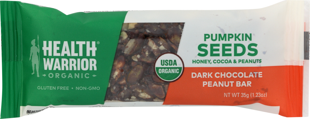 HEALTH WARRIOR: Bar Pumpkin Seed Dark Chocolate, 1.23 oz - 0852684003903