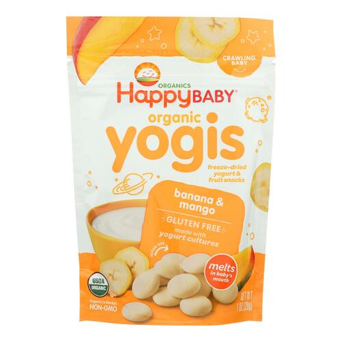Happy Baby Happymelts Organic Yogurt Snacks For Babies And Toddlers Banana Mango - 1 Oz - Case Of 8 - 0852697001491