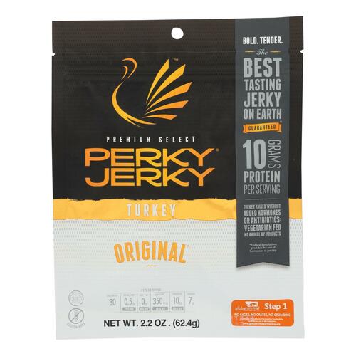Perky Jerky Turkey Jerky, More Than Just Original - Case Of 8 - 2.2 Oz - 0852709002713