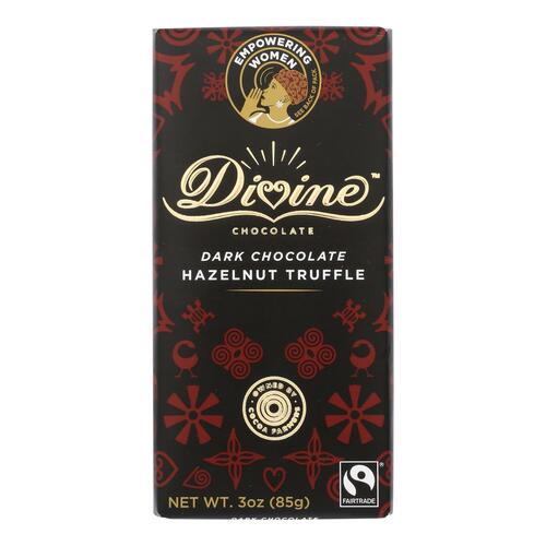 Divine - Bar Dark Chocolate Hazelnut Trffl - Case Of 12 - 3 Oz - 852749004708