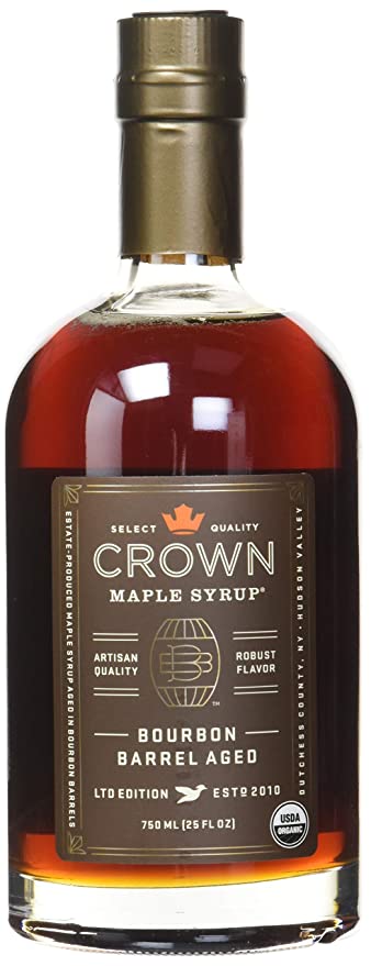 Crown Maple Syrup with Robust Flavor Bourbon Barrel Aged LTD Edition 25 FL OZ - 852913003452