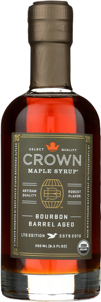 CROWN MAPLE: Bourbon Barrel Aged Maple Syrup, 8.5 fo - 0852913003537