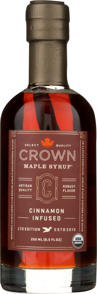 CROWN MAPLE: Cinnamon Infused Maple Syrup, 8.5 fo - 0852913003551