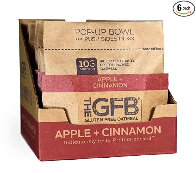  The Gluten Free Bar, Oatmeal Cup (Pop-up), Apple Cinnamon, 2.1 Ounce, Vegan, Dairy Free, Non GMO, Soy Free  - 853056004962