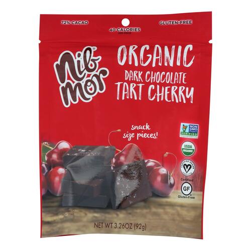 Nibmor - Chocolate Cherry Dark 72% Cacao - Case Of 6-3.28 Oz - 853081002131