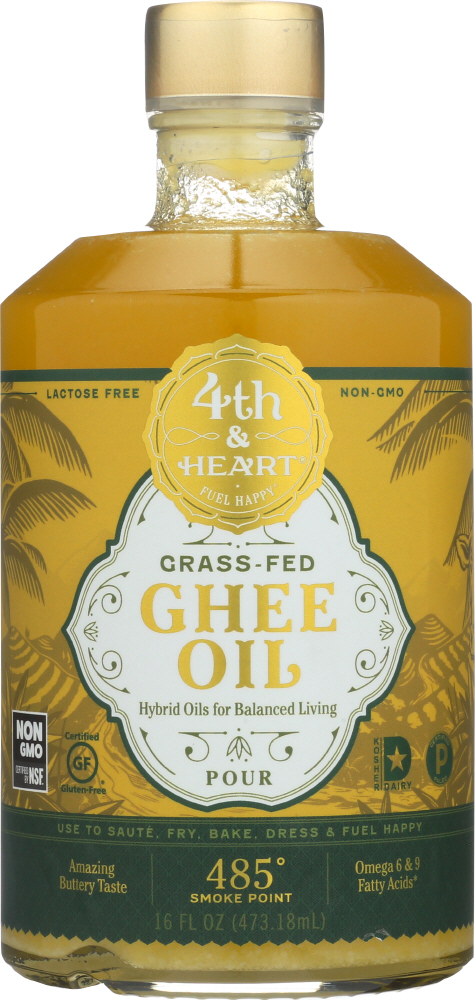4TH & HEART: Pourable Ghee Oil, 16 fl oz - 0853104007174