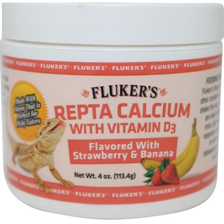 Flukers Strawberry Banana Flavored Repta Calcium 2 oz Pack of 3 - 853211190189