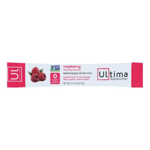 Ultima Replenisher - Electrolyte Powder Raspberry - Case Of 20-0.11 Oz - 853218000306