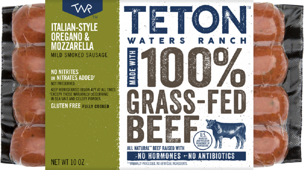 TETON WATERS RANCH: Italian-Style Oregano & Mozzarella Sausage, 10 oz - 0853231007078