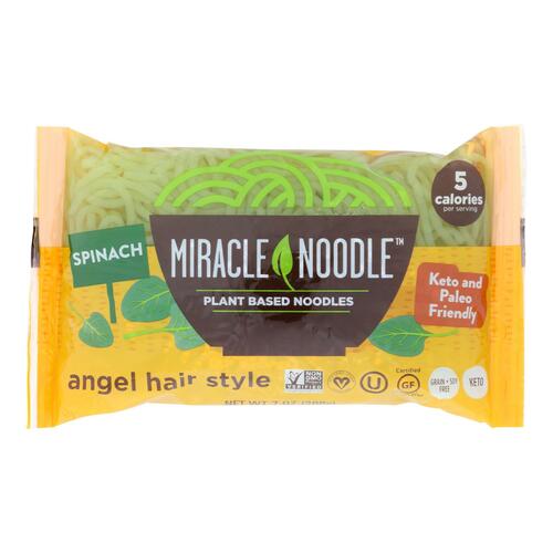 Miracle Noodle Pasta - Shirataki - Miracle Noodle - Spinach - 7 Oz - Case Of 6 - 853237003067