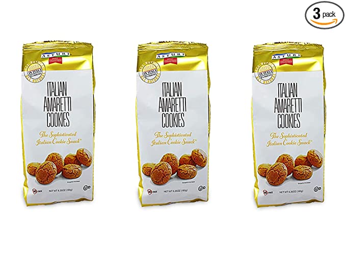  Italian Amaretti Cookies, 6.35oz (Pack of 3)  - 853240003283