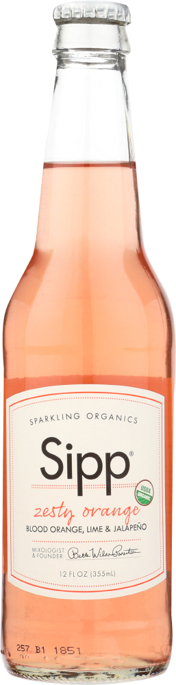 SIPP: Beverage Sparkle Orange Zesty, 12 oz - 0853245006050