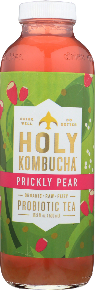 HOLY KOMBUCHA: Prickly Pear Probiotic Tea, 16.9 oz - 0853328005031